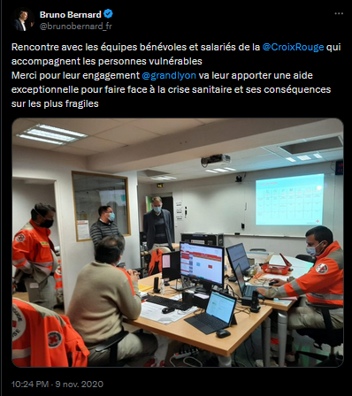 Tweet Bruno Bernard Présence Croix Rouge