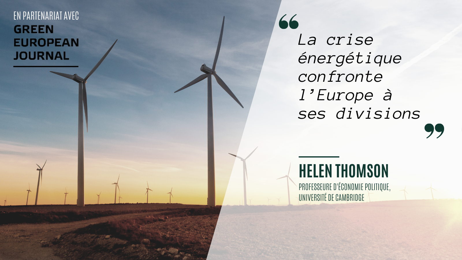 Citation de l'entretien d'Helen Thompson